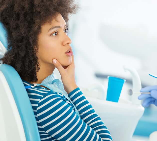 woman at the dentist