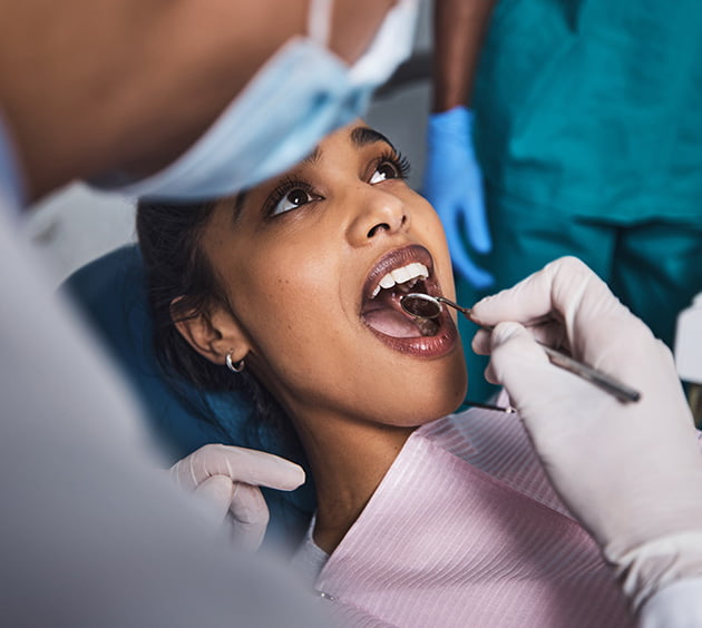 woman at the dentist