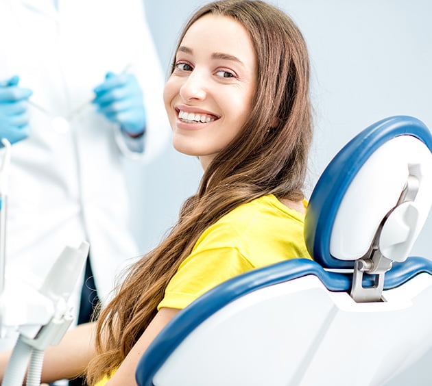 woman at the dentist